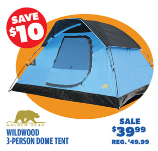 Golden Bear Wildwood 3-Person Dome Tent