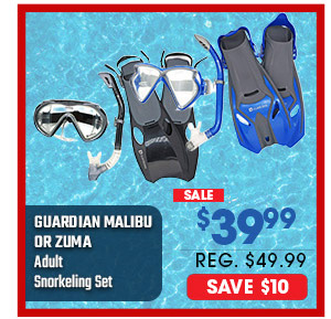 Guardian Malibu or Zuma Adult Snorkeling Set