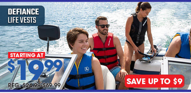 Defiance Life Vests Starting at $19.99