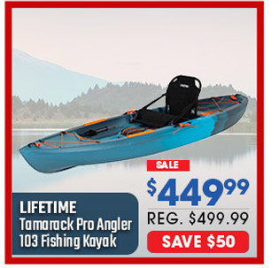 " Lifetime Tamarack Pro Angler 103 Fishing Kayak"