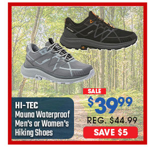 Hi-Tec Mauna Waterproof Men's or Women's Hiking Shoes