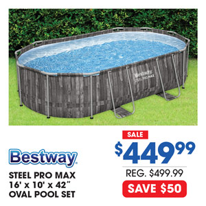 Bestway Steel Pro Max 16'X 10'X 42" Oval Swimming Pool