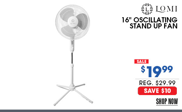 LOMI 16" Oscillating Stand Up Fan
