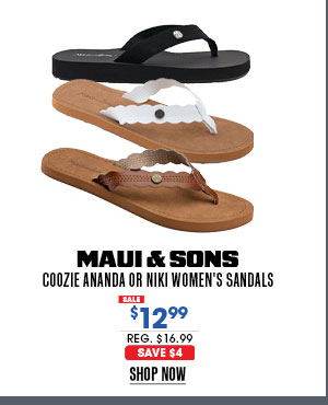 Maui & Sons Coozie Ananda or Niki Women's Sandals