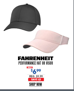 Fahrenheit Performance Hat or Visor