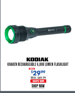 Kodiak Kraken Rechargeable 6,000 Lumen Flashlight