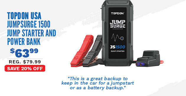 TOPDON USA JumpSurge 1500 Jump Starter and Power Bank