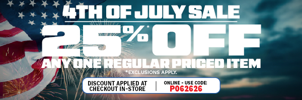 4th of July Sale 25% OFF