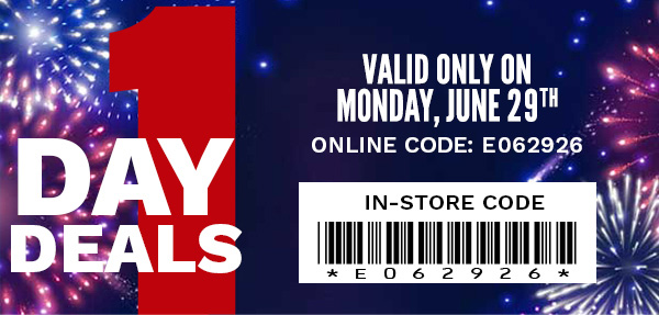 One Day Deals - Monday, June 29, 2026