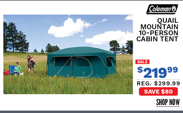 Coleman Quail Mountain 10-Person Cabin Tent