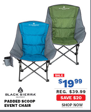 Black Sierra Padded Scoop Event Chair