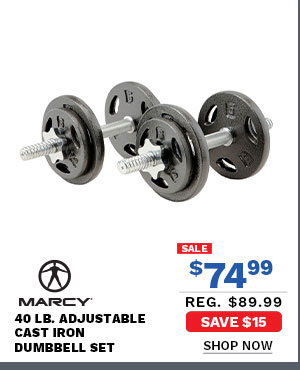 Marcy 40 lb. Adjustable Cast Iron Dumbbell Set
