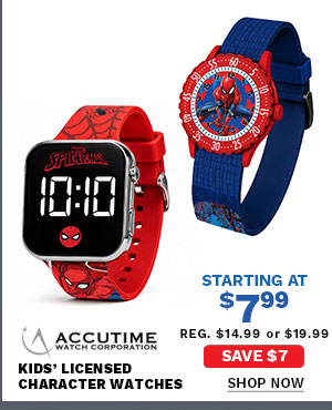 "Accutime Kids' Licensed Character Watches Starting at $7.99"