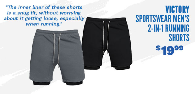 Victory Sportswear Men's 2-in-1 Running Shorts