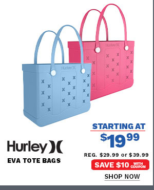 "Hurley Eva Tote Bags Starting at $19.99"