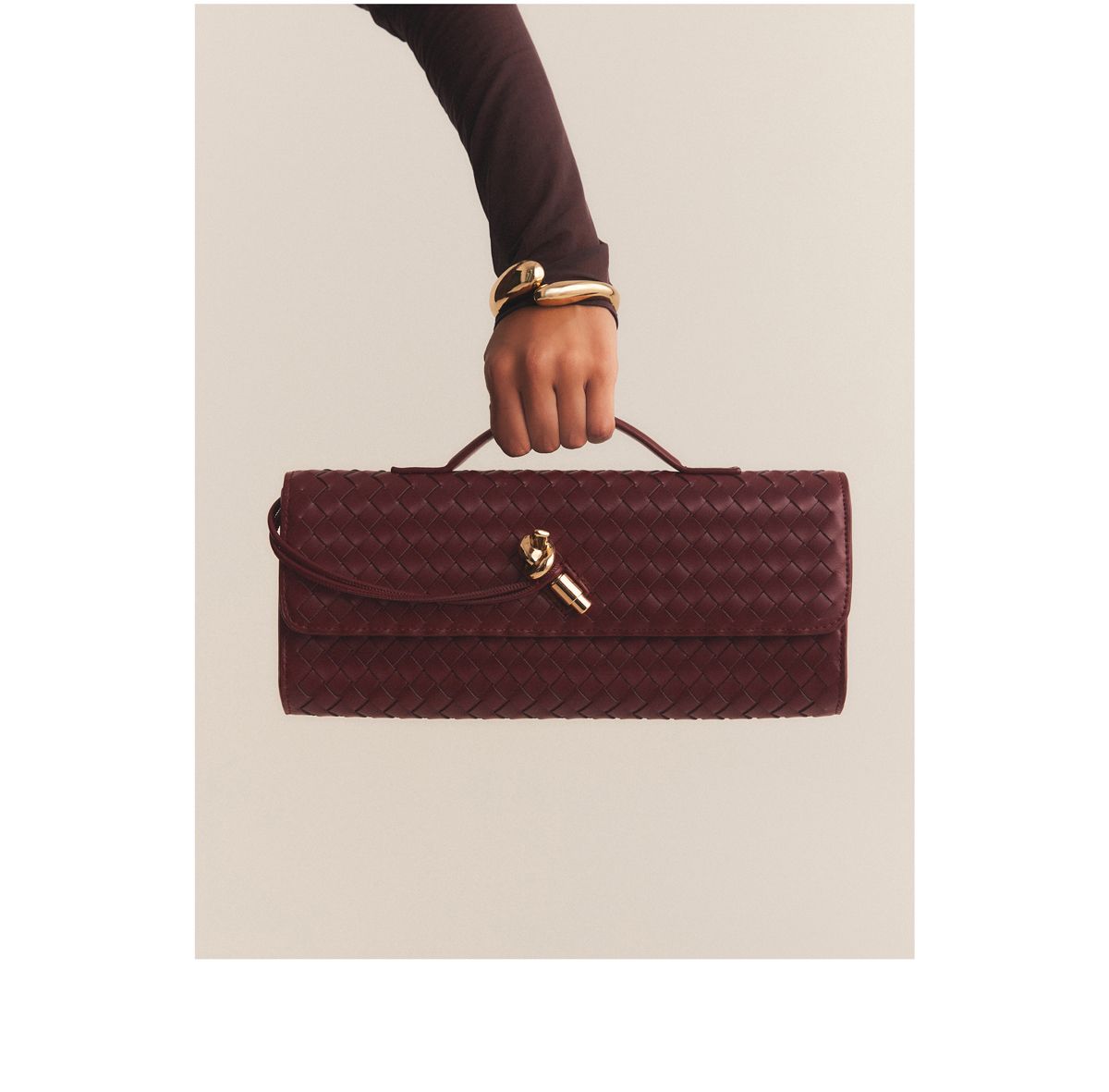 ALICE CLUTCH BAG - WINE