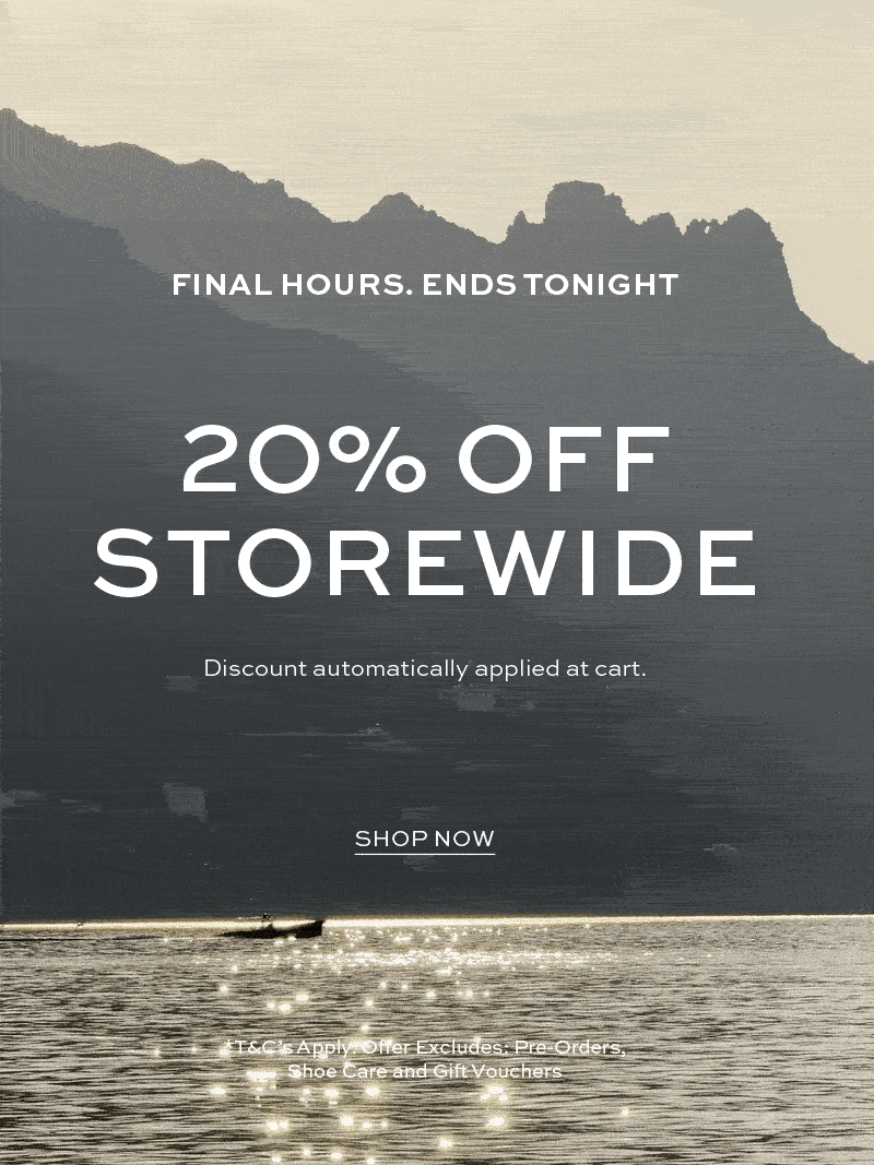 20% OFF STOREWIDE 