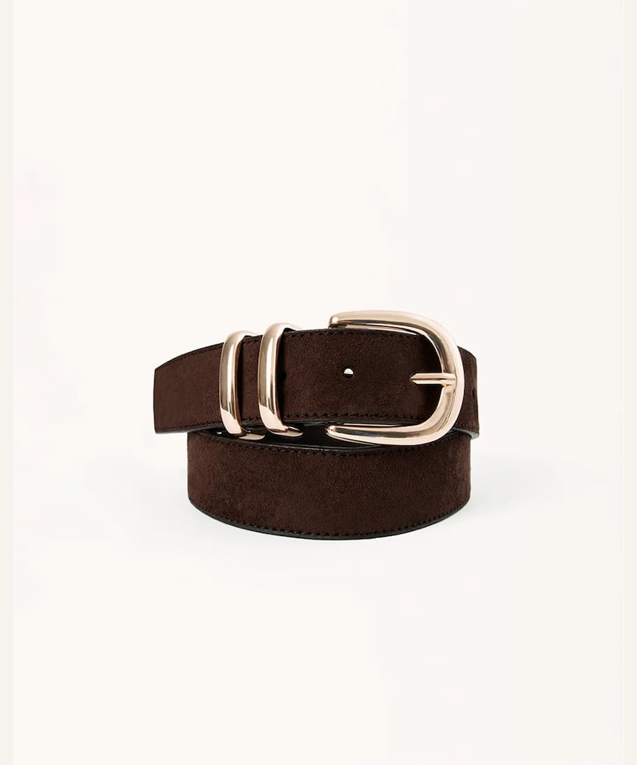 AMANI BELT - DARK CACAO SUEDE
