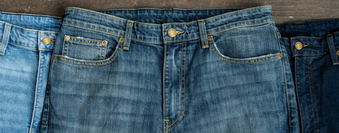 Three pairs of Bills Denim from light to dark shades