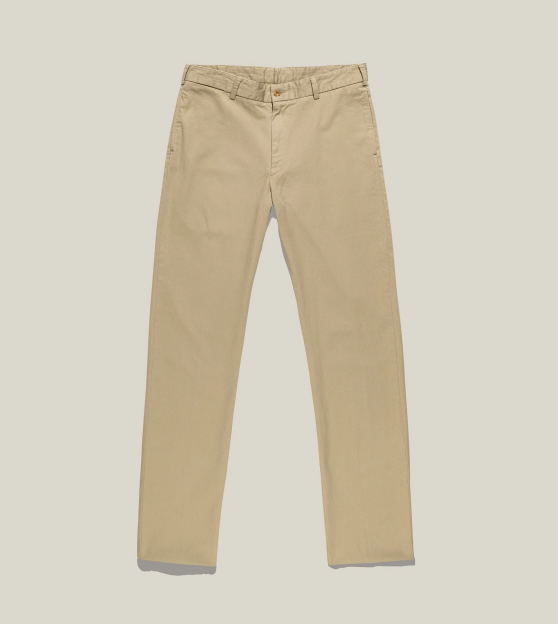 A product shot of Bills Khaki Original Twill Relaxed fit pants in khaki color