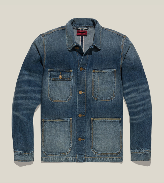 A product shot of Bills Khaki Selvage Denim Jacket