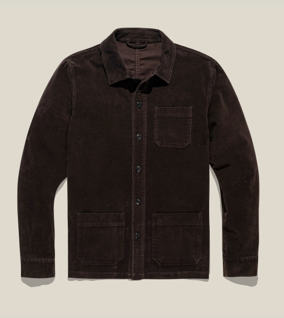 A product shot of Bills Khaki Brown Moleskin Chore Jacket