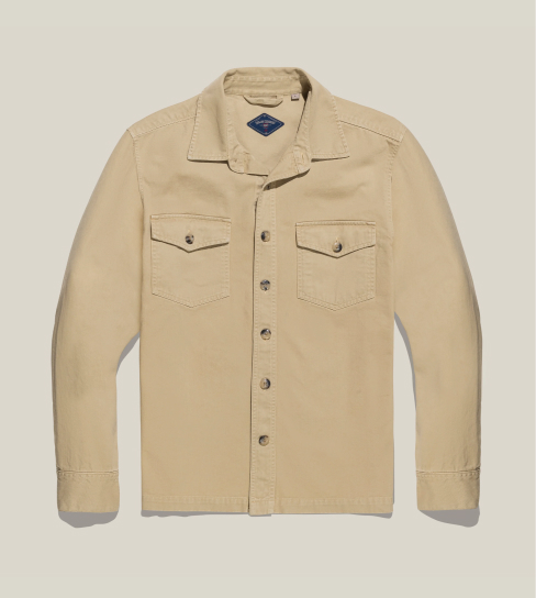 A product shot of Bills Khakis Over Shirt – Heritage Wash – Classic Fit 