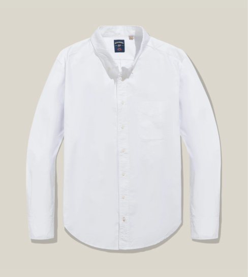 A product shot of a Bills Khakis white Standard Fit Shirt