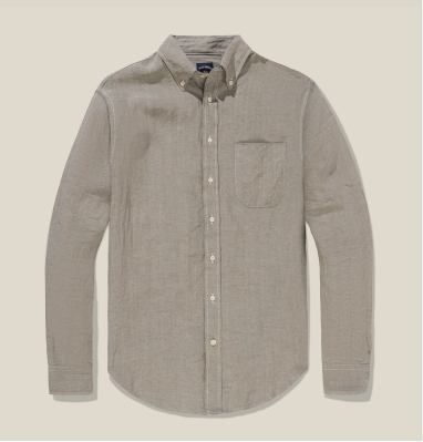 Product shot of the Bills Khakis Linen Shirt – Standard Fit
