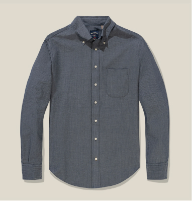 Product shot of the Bills Khakis Chambray Seersucker Shirt – Standard Fit