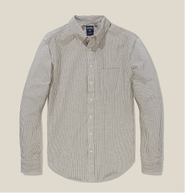 Product shot of the Bills Khakis Natural Cotton Shirt – Standard Fit