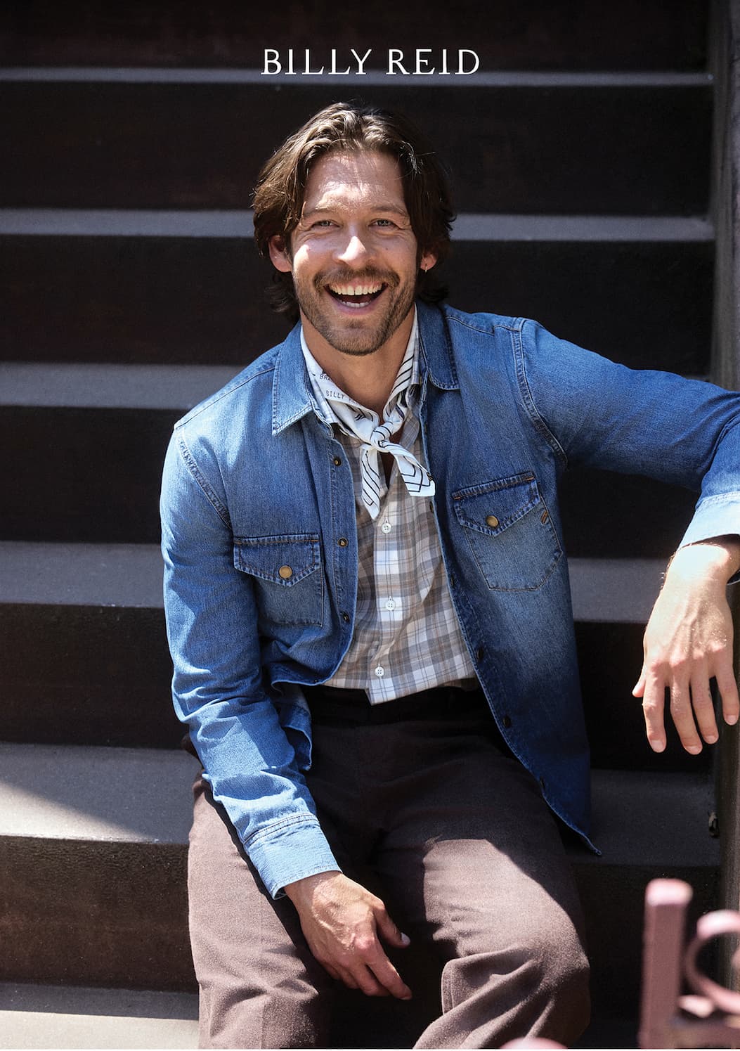 Model wears Billy Reid