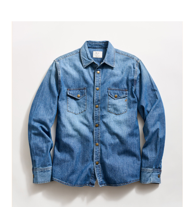 Shoals Denim Shirt in Light Indigo