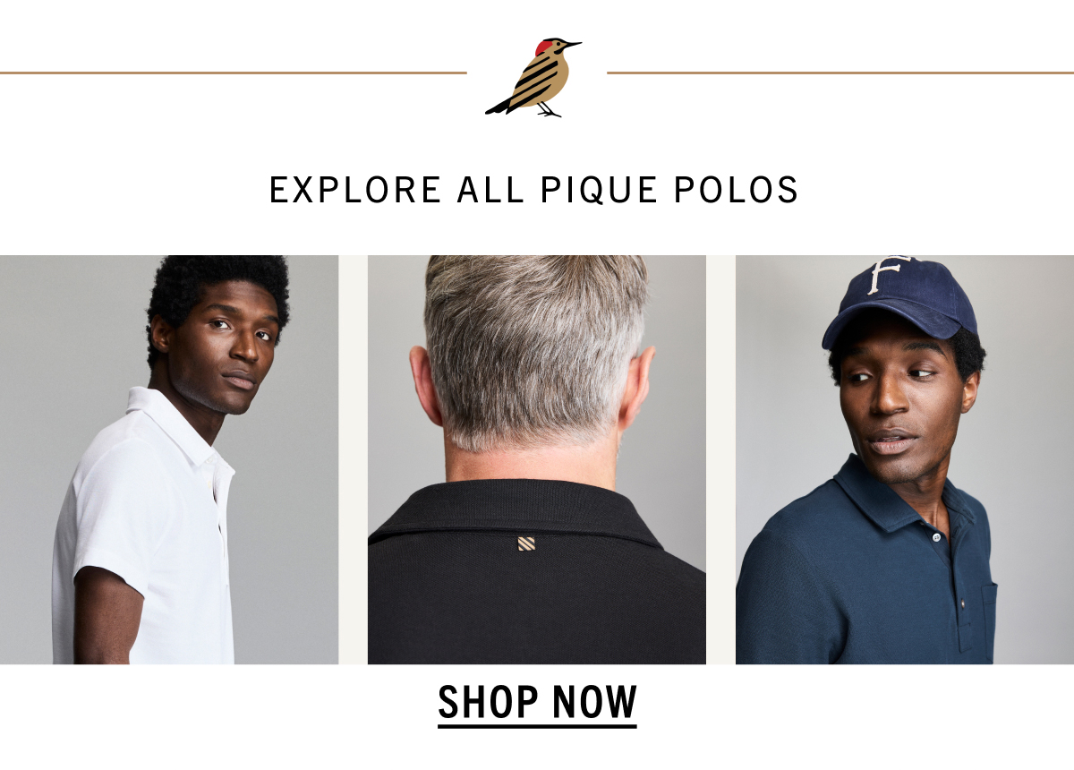 Explore all pique polos