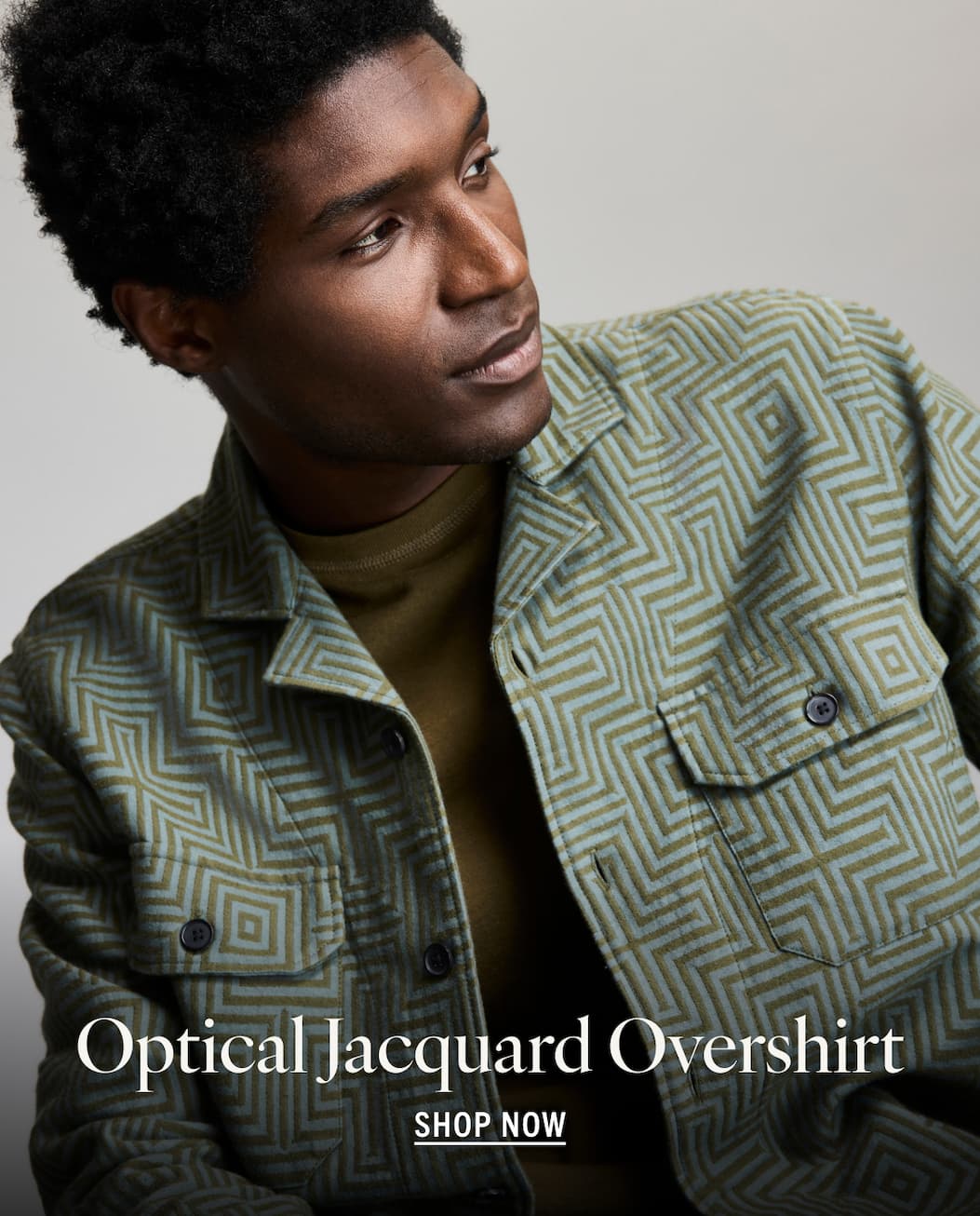 Optical Jacquard Overshirt: SHOP NOW