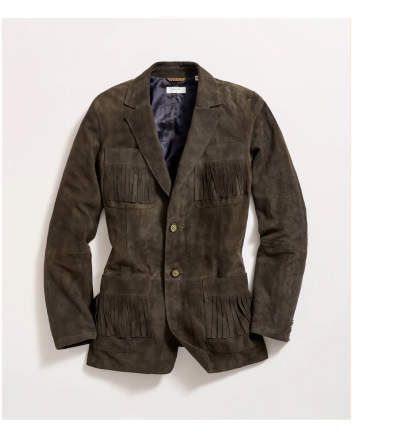 Suede Fringe Blazer