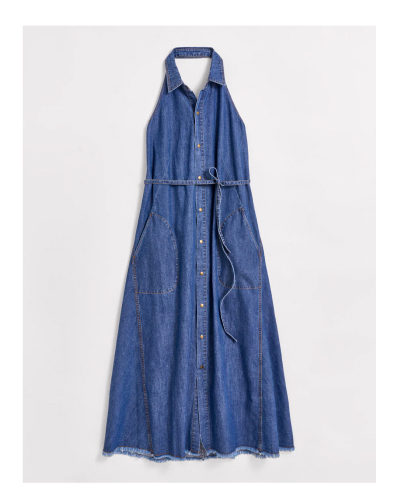 Denim Halterneck Dress