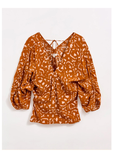 Moroccan Silk Screen Blouse