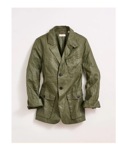 Coated Linen Hacking Jacket