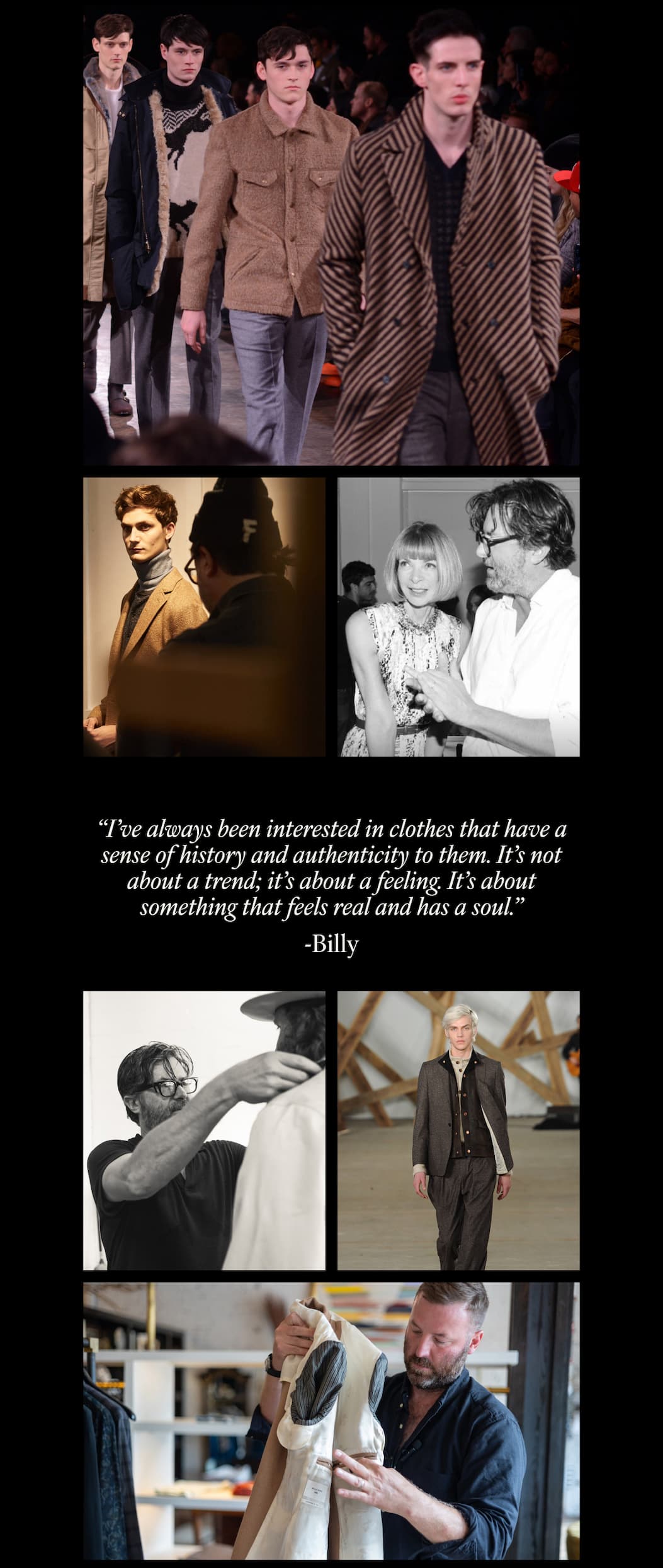 Various shots from Billy's career