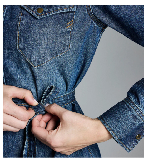 Shoals Denim Maxi Shirt Dress