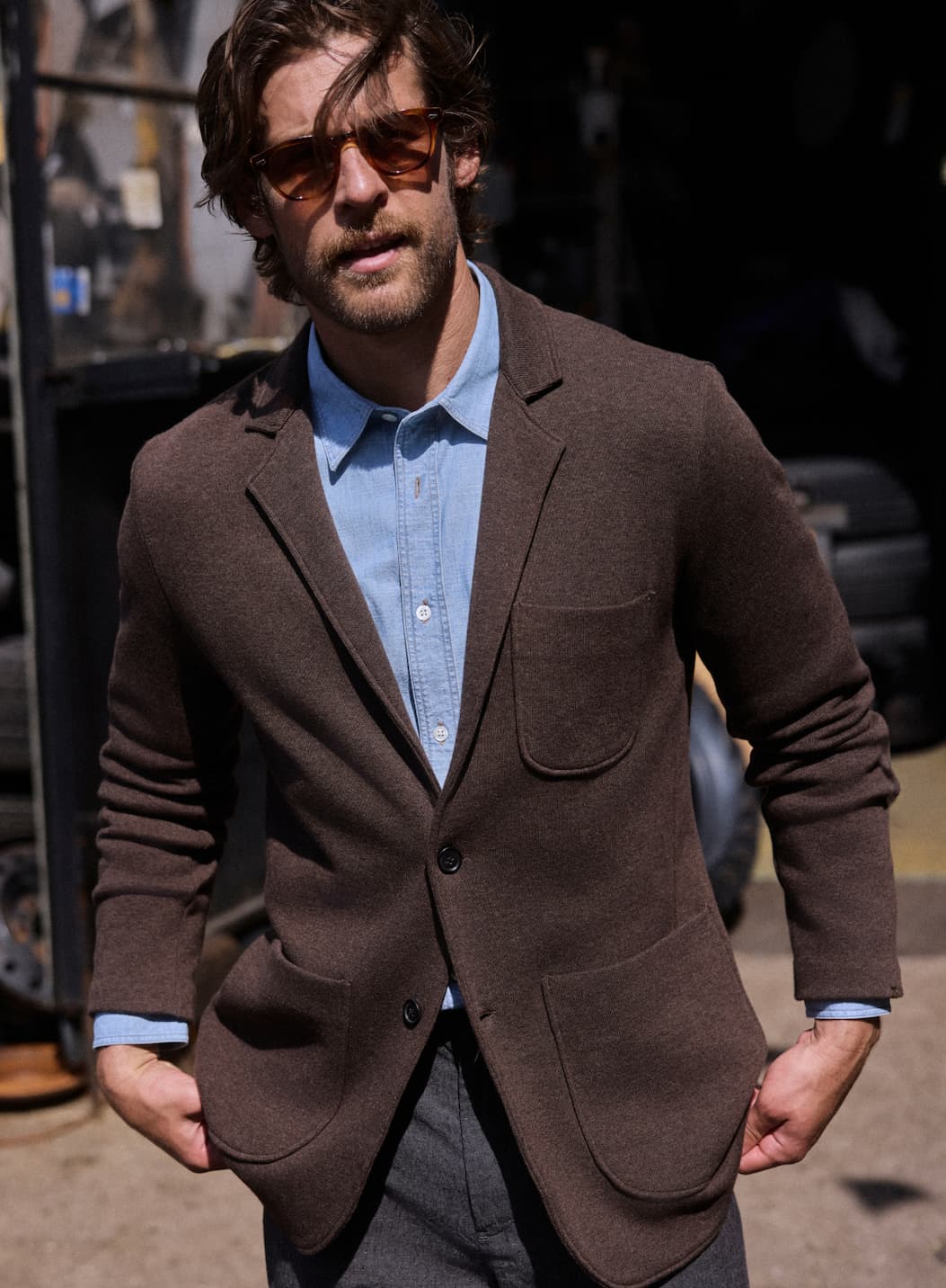 Heathered Knit Sport Coat