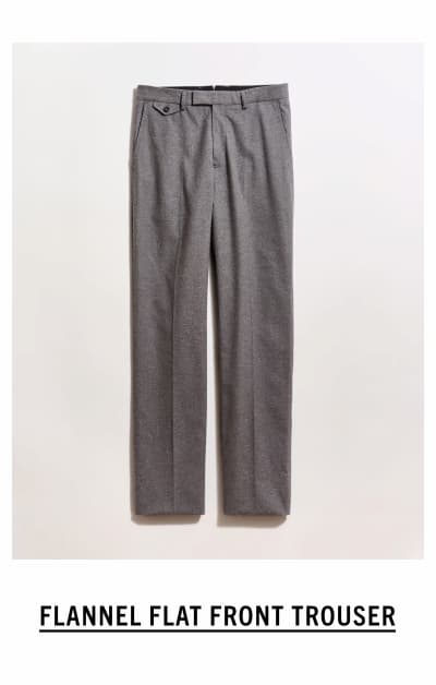 Flannel Flat Front Trouser