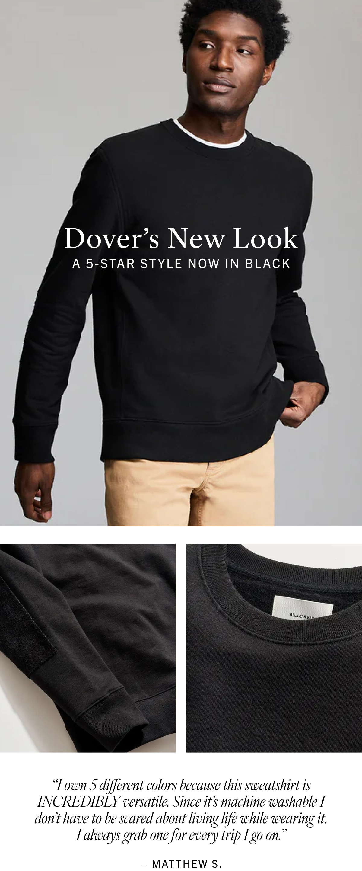 Dover's New Look: A 5 Star Style Now In Black