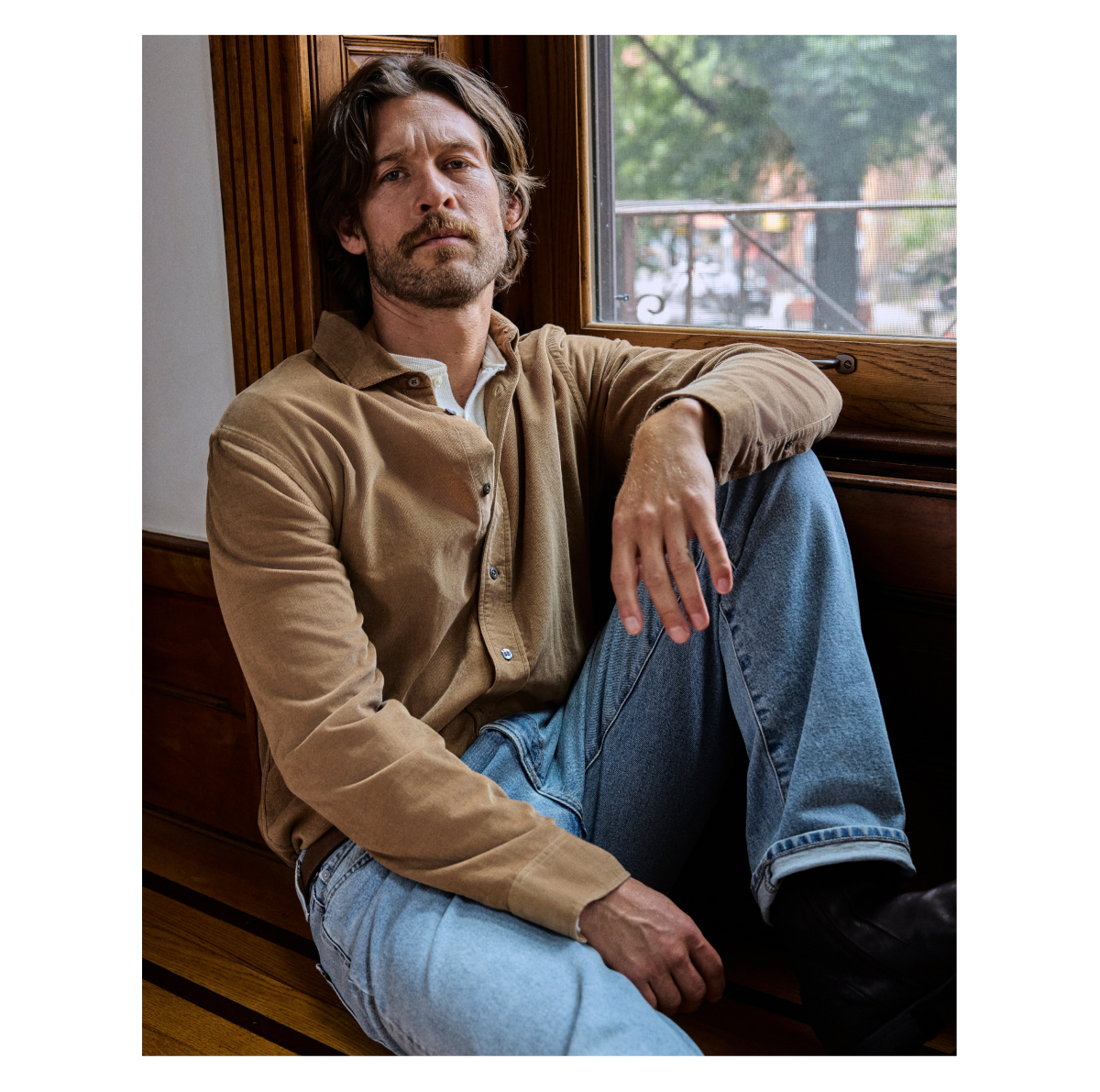 Model wears new Billy Reid pieces