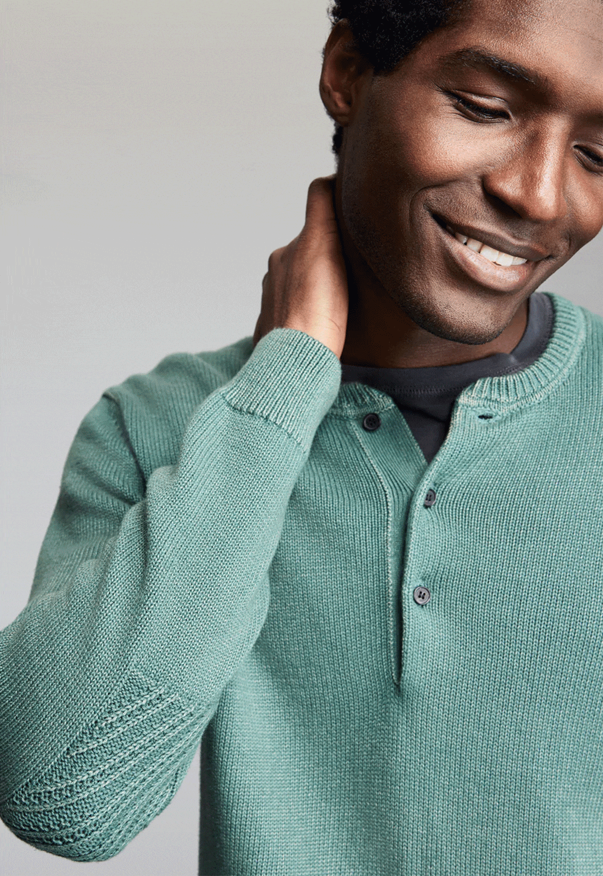 Gif of models wearing various Billy Reid layering essentials.