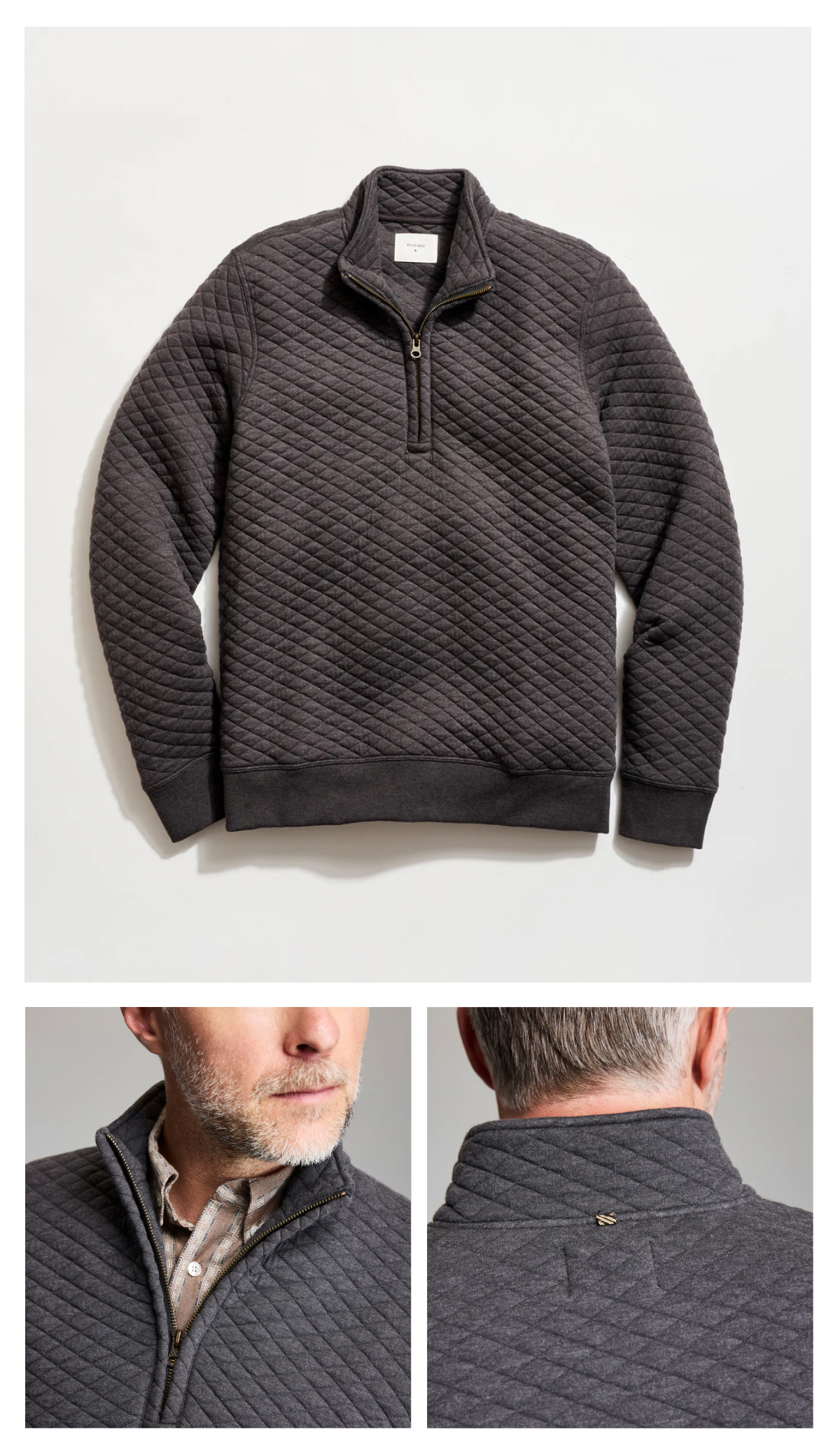 Diamond Quilt Half Zip