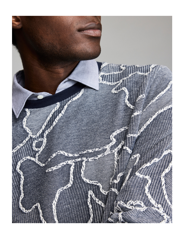 Model wears Billy Reid