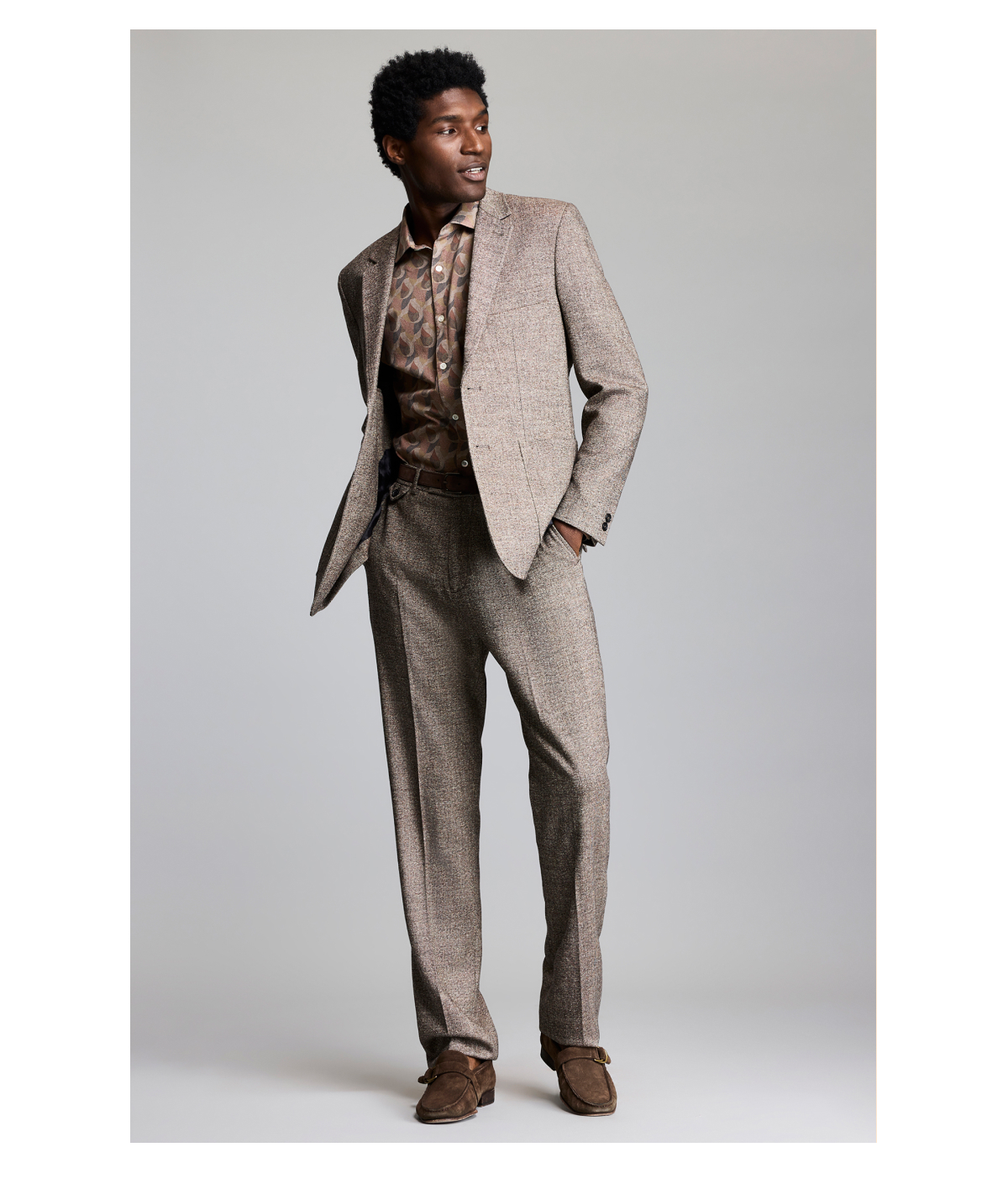 Model wears Billy Reid