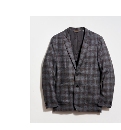 Virgin Wool Shadow Plaid Archie Jacket